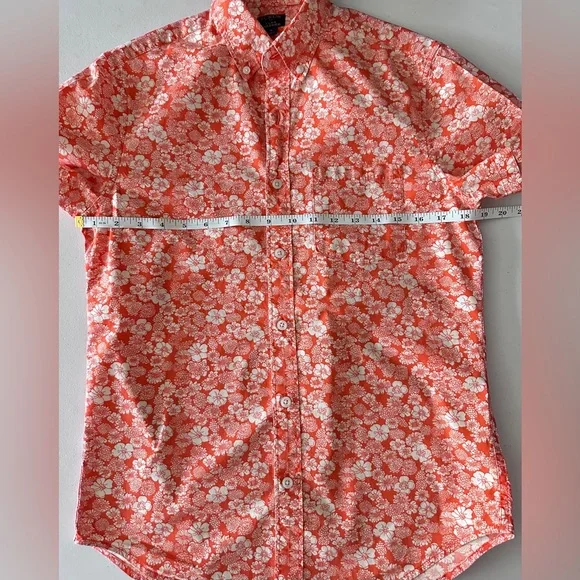 J. Crew Men's Flex Washed Slim Short-Sleeved Button-Up Hawaiian Shirt Sz Small - Picture 5 of 9